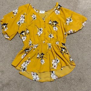 Floral Cinched Blouse